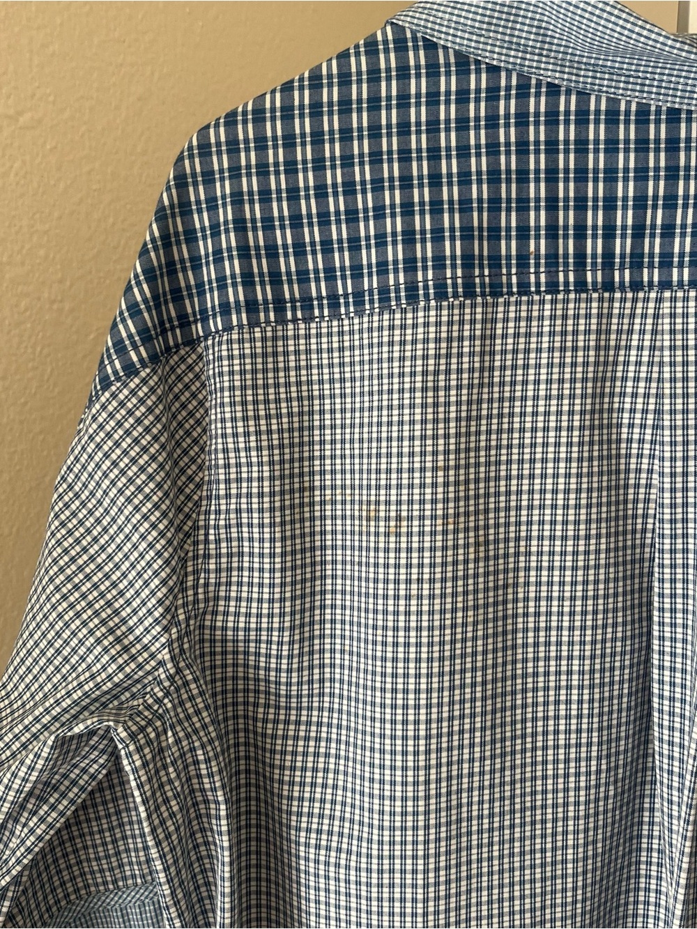Marc by Marc Jacobs Blue Checkered Patchwork Long Sleeve Shirt Size M *READ* - Picture 14 of 14